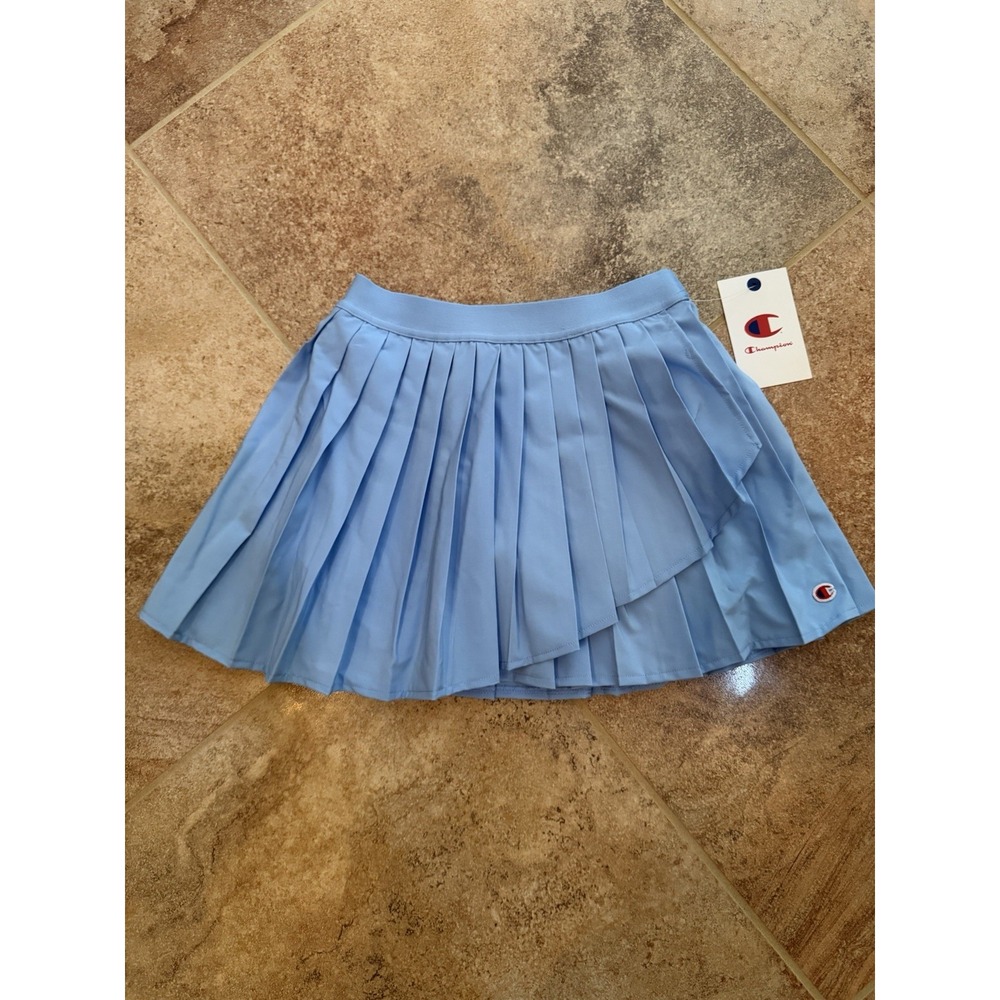 Girls' Champion Woven Pleated Skort Placid Blue Size Small NWT Tennis Skirt